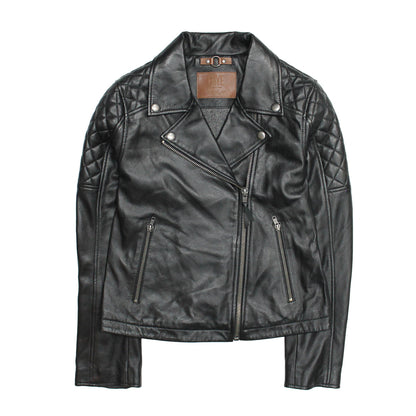 Women’s Black Oklahoma Biker Leather Jacket Black - Frye