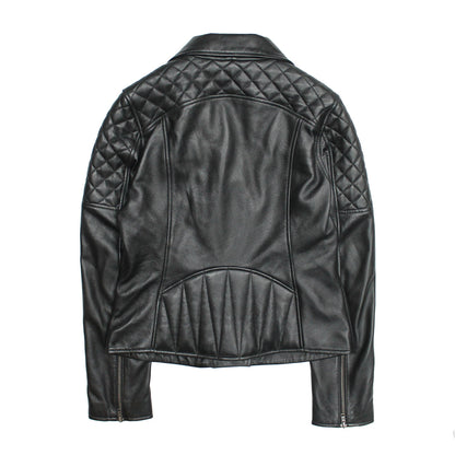 Women’s Black Oklahoma Biker Leather Jacket Black - Frye