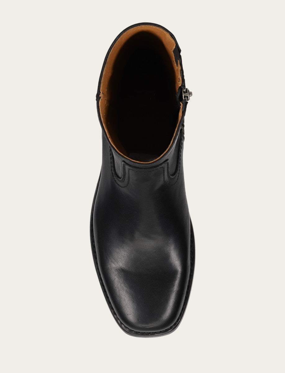 Men's Black Campus Inside Zip Boot Black - Frye