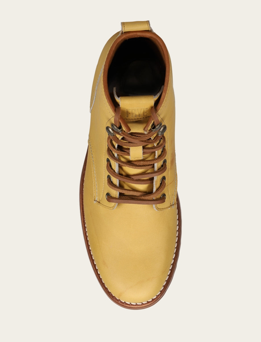 Men's Banana Hudson Workboot Plain Toe Boot Banana - Frye