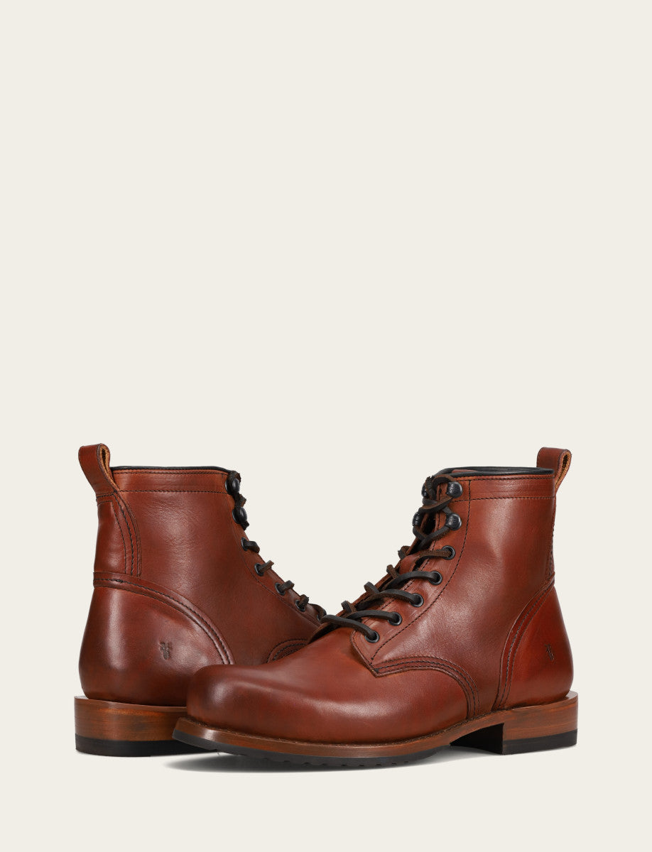 Men's Whiskey Hudson Workboot Plain Toe Boot Whiskey - Frye