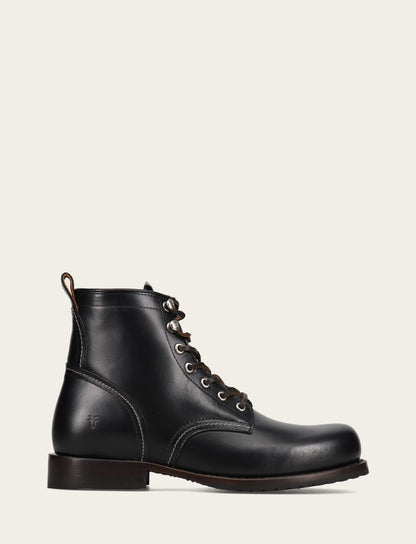 Men's Black Hudson Workboot Plain Toe Black - Frye