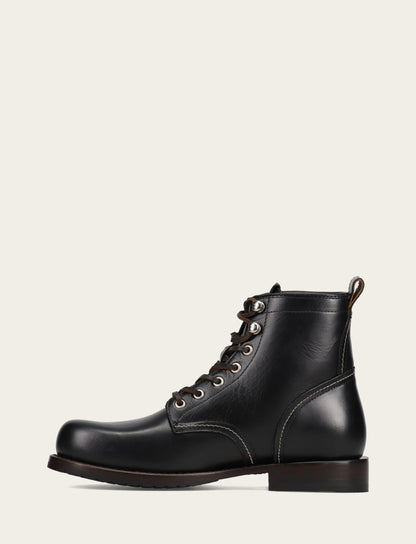 Men's Black Hudson Workboot Plain Toe Black - Frye