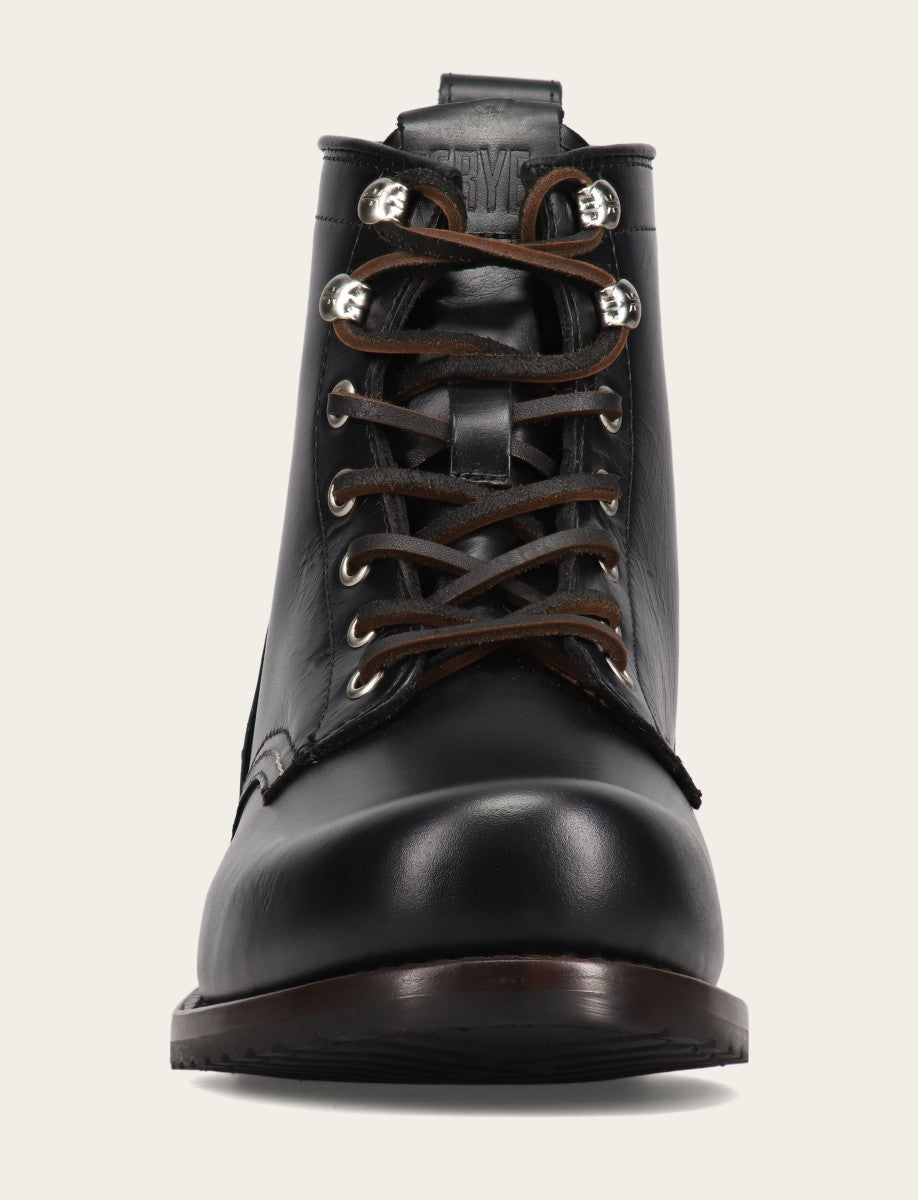 Men's Black Hudson Workboot Plain Toe Black - Frye