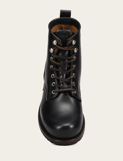 Men's Black Hudson Workboot Plain Toe Black - Frye