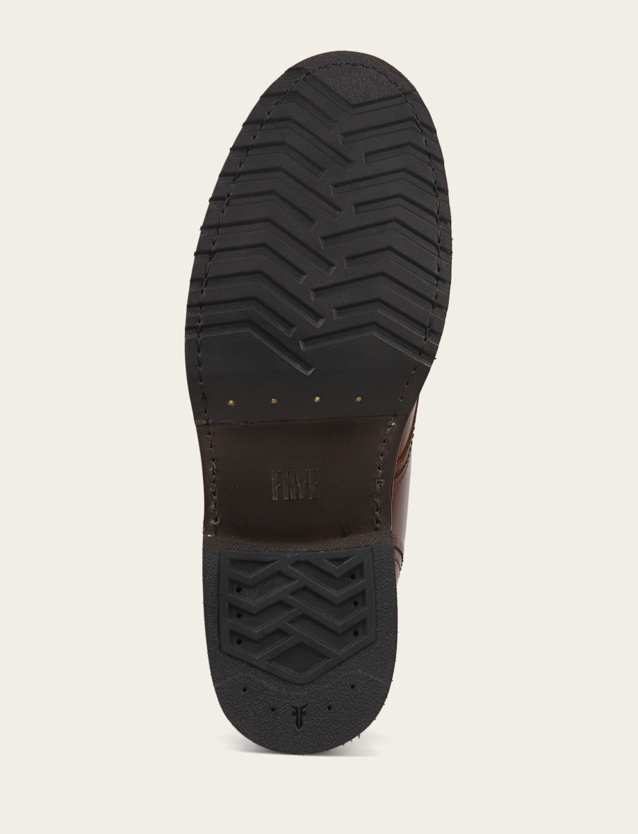 Men's Mahogany Hudson Workboot Plain Toe Mahogany - Frye