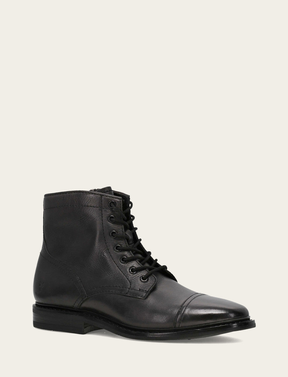 Men's Black Paul Mid Lace Boot Black - Frye
