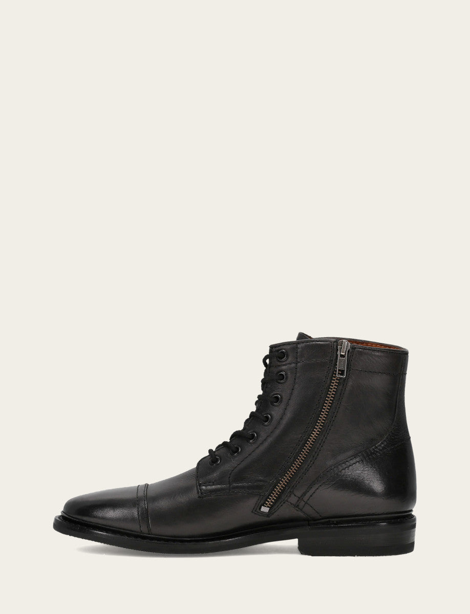 Men's Black Paul Mid Lace Boot Black - Frye