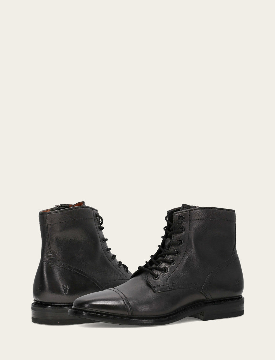 Men's Black Paul Mid Lace Boot Black - Frye