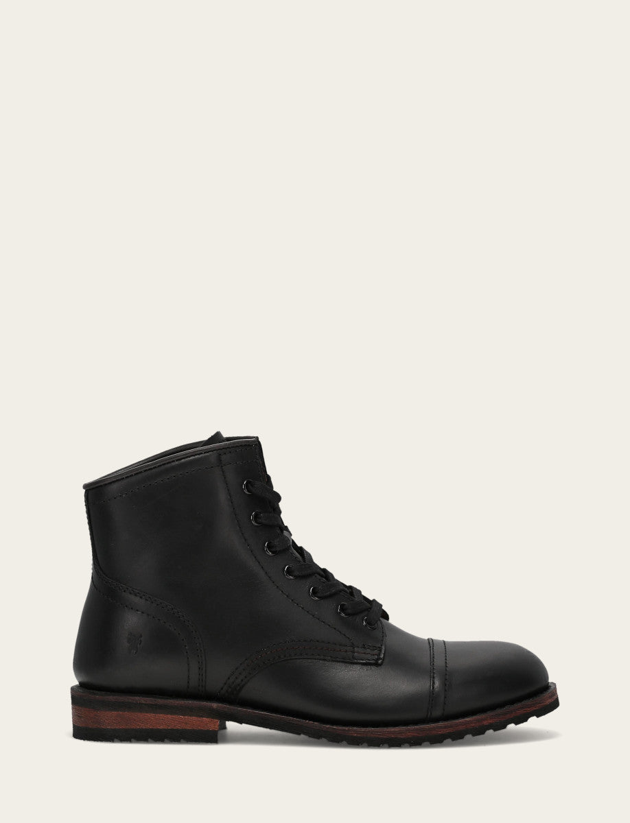 Men's Black Landon Midlace Boot Black - Frye