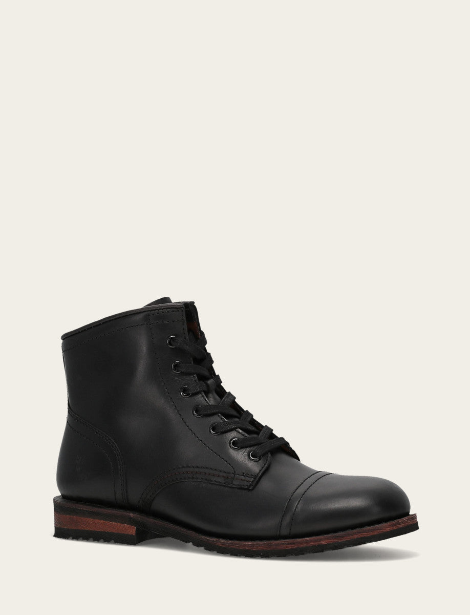 Men's Black Landon Midlace Boot Black - Frye
