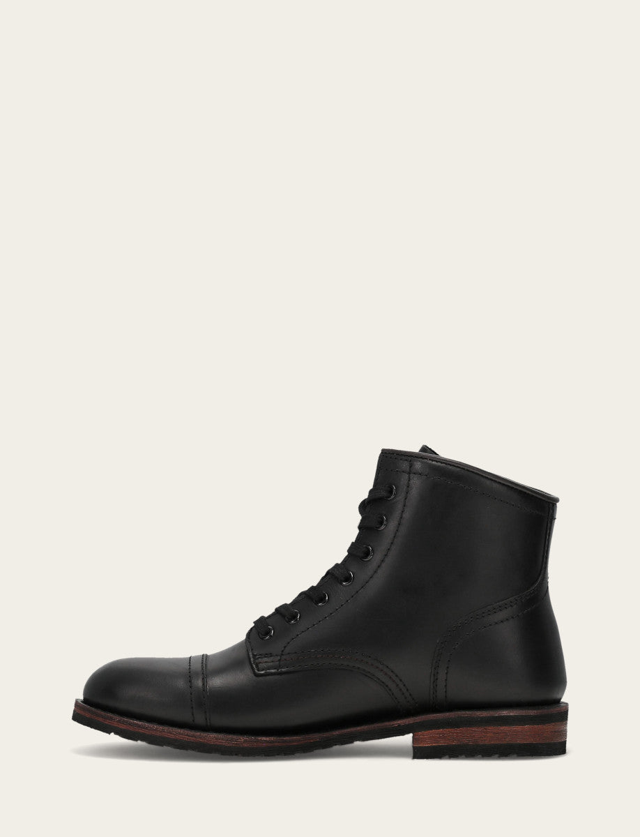 Men's Black Landon Midlace Boot Black - Frye