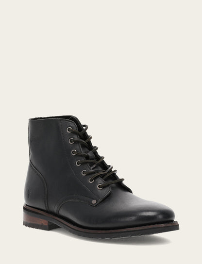 Men's Black Barrett Lace Up Boots Black - Frye