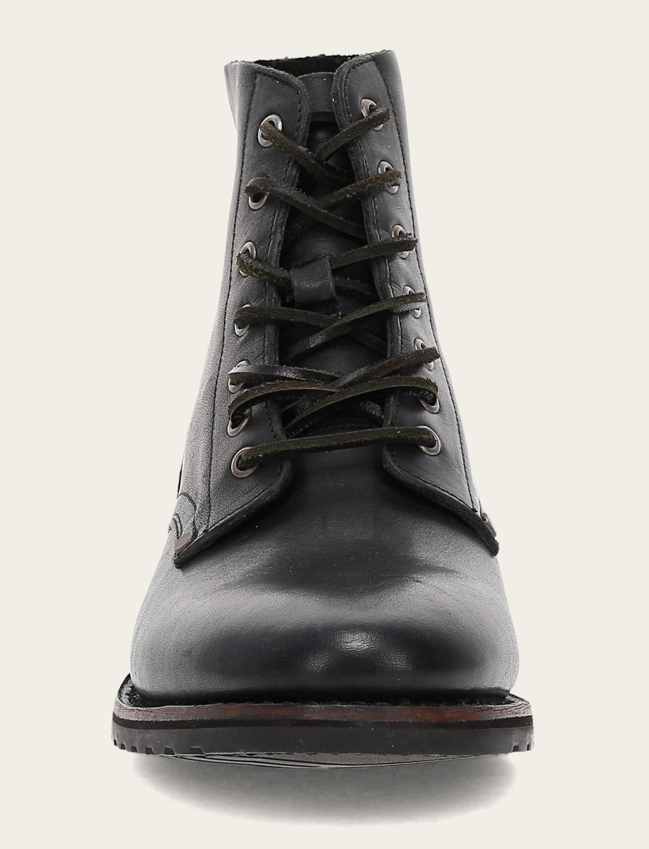 Men's Black Barrett Lace Up Boots Black - Frye