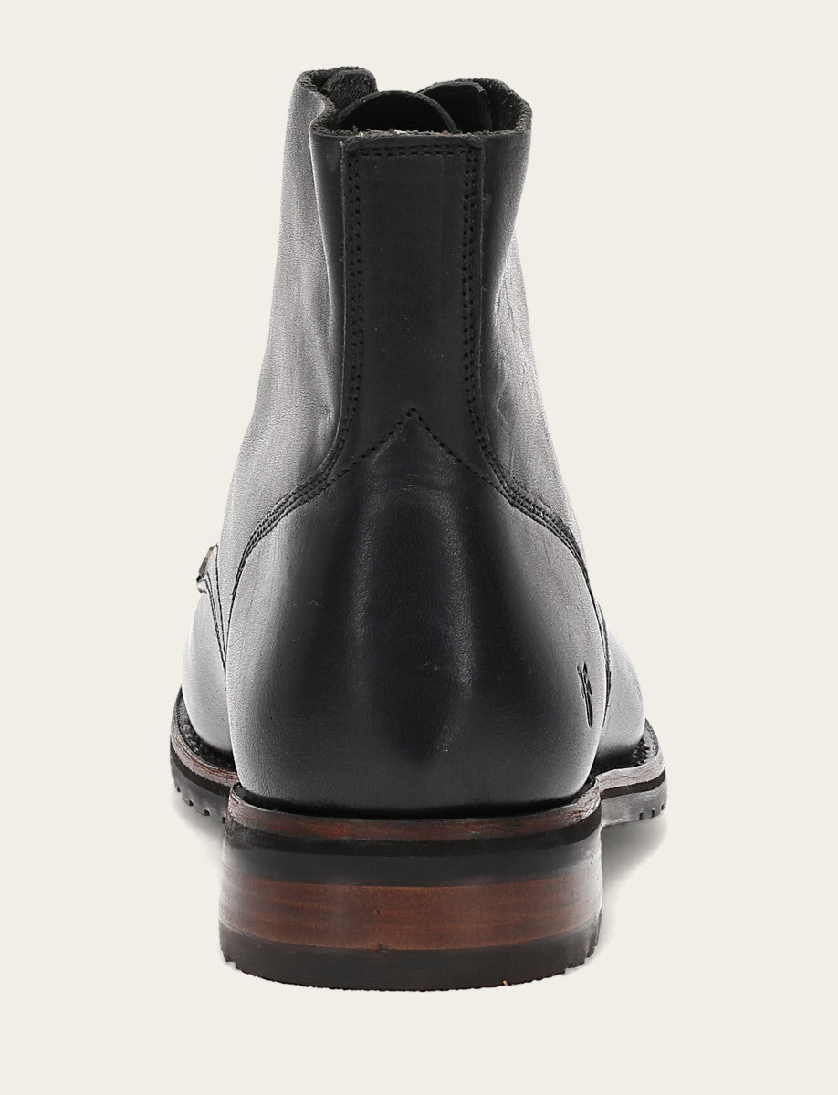 Men's Black Barrett Lace Up Boots Black - Frye