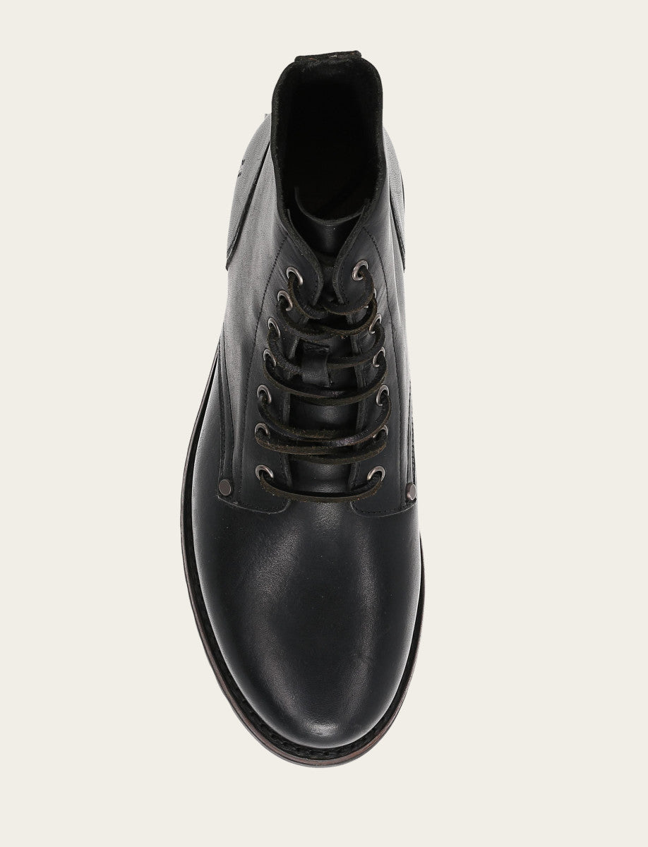 Men's Black Barrett Lace Up Boots Black - Frye