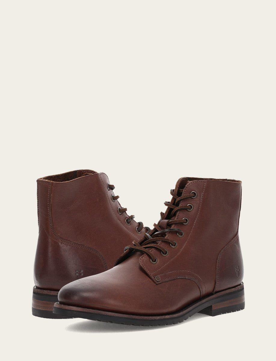 Men's Cognac Barrett Lace Up Boots Cognac - Frye