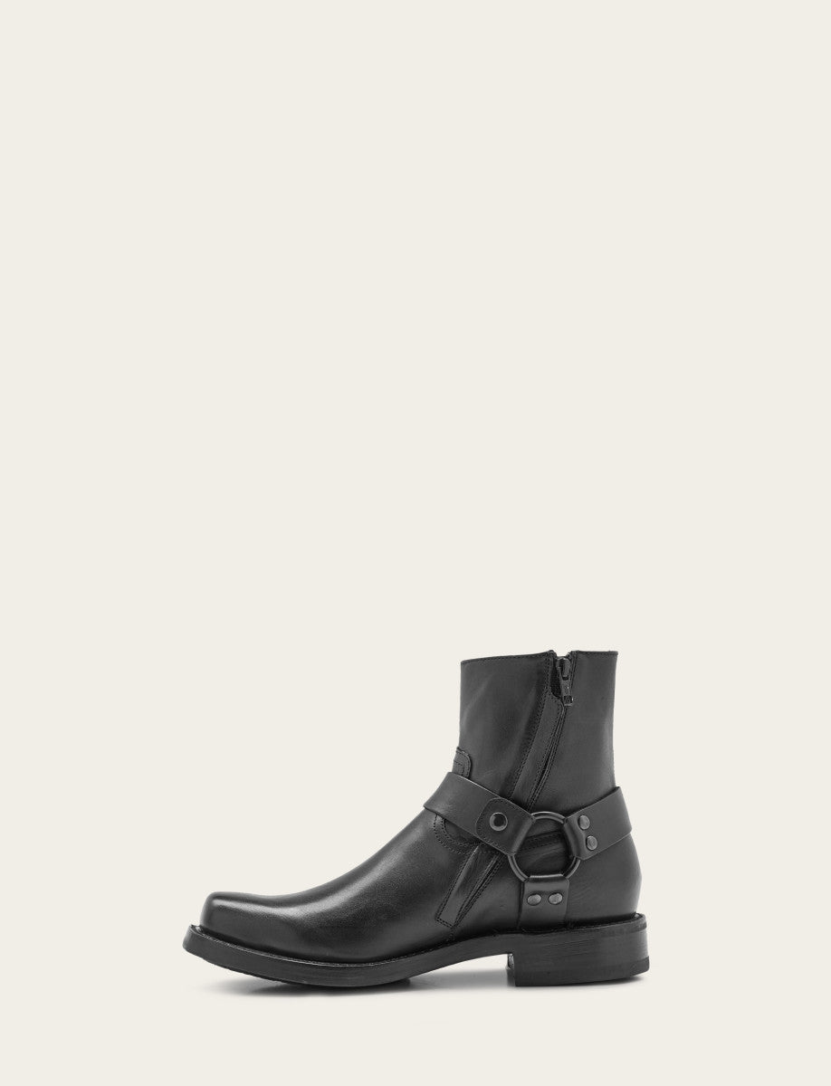Men's Black Conway Harness Moto Boot Black - Frye