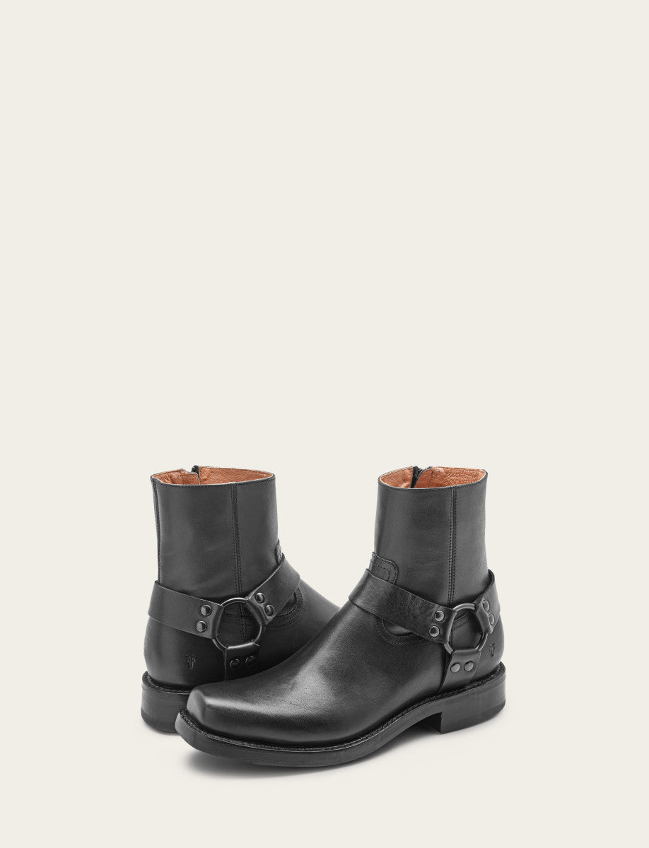 Men's Black Conway Harness Moto Boot Black - Frye