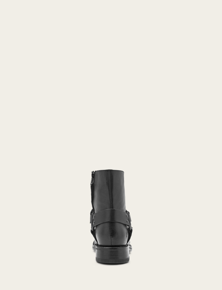 Men's Black Conway Harness Moto Boot Black - Frye