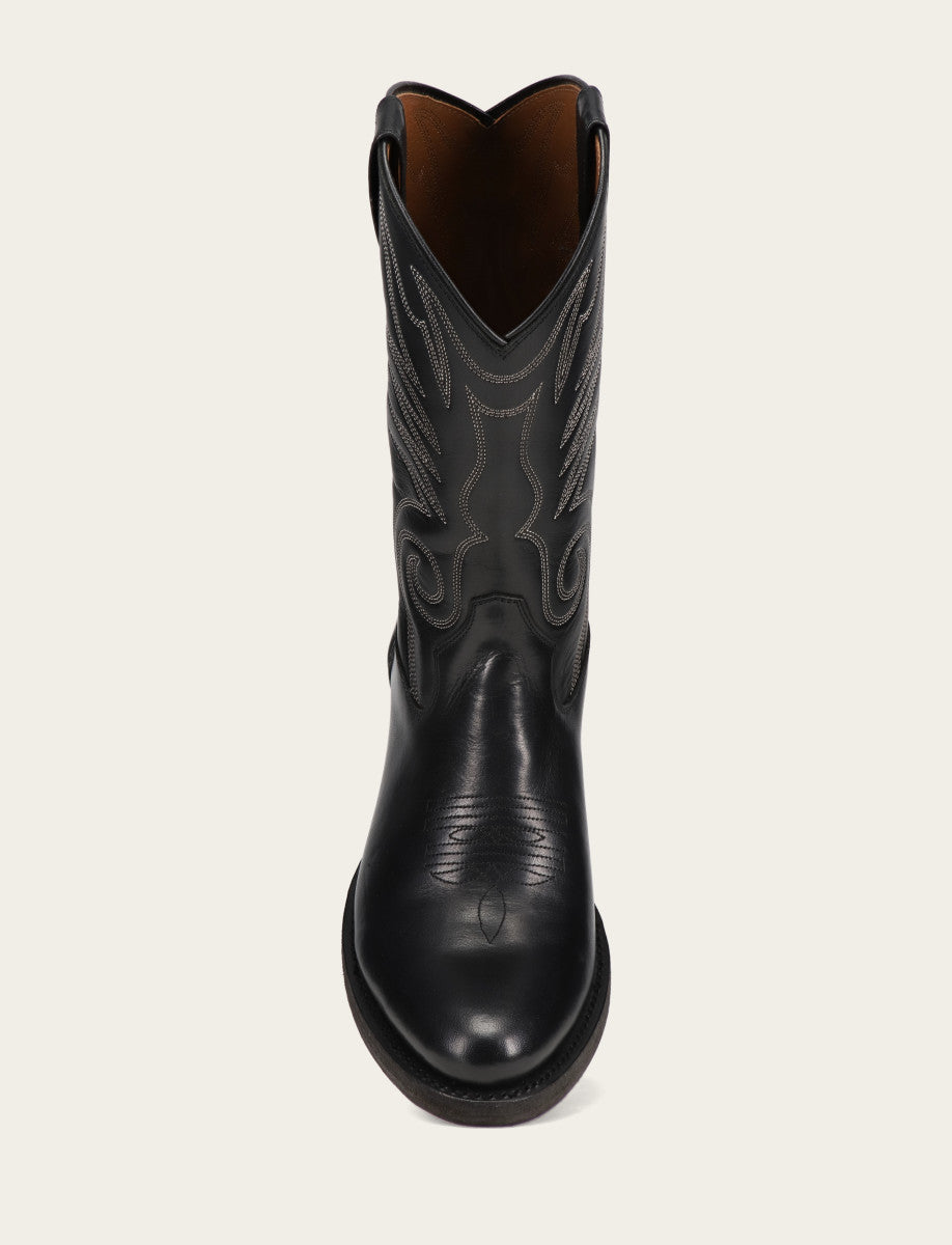 Men's Black Grady Vintage Stitch Western Boots Black - Frye