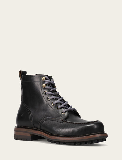 Men's Black Hudson Workboot Lug Black - Frye
