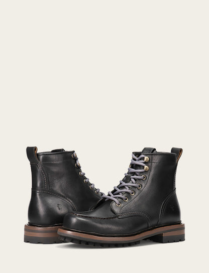 Men's Black Hudson Workboot Lug Black - Frye