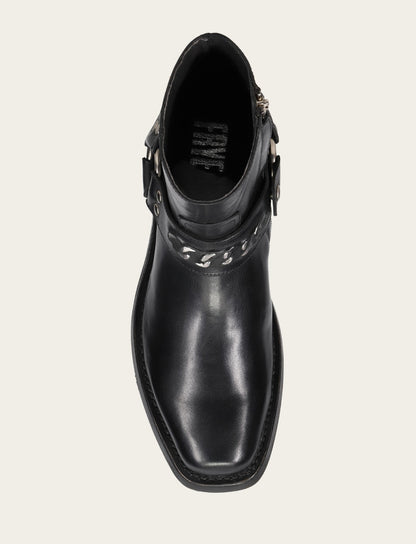 Men's Black Conway Chain Harness Boot Black - Frye