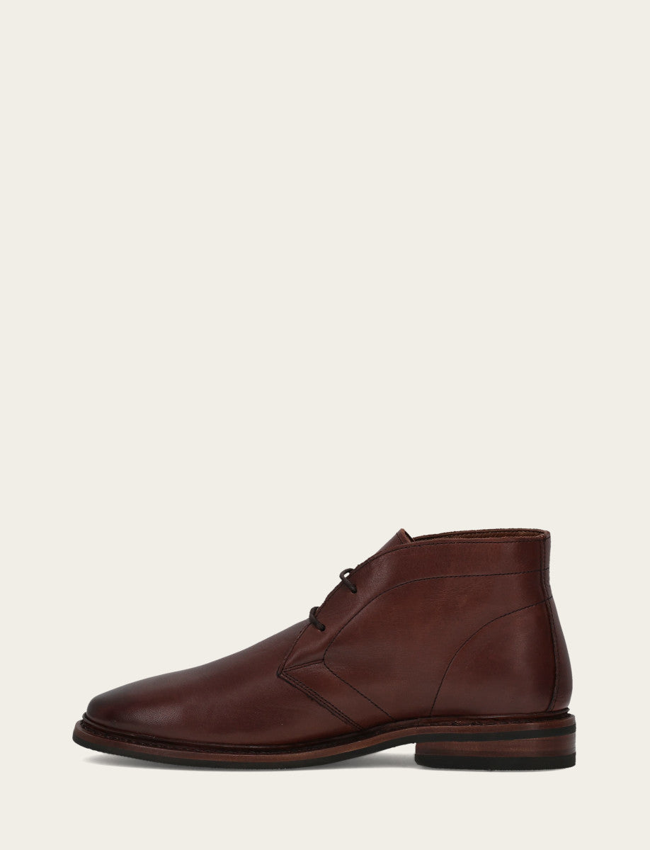 Men’s Brown Oiled Leather Paul Chukka Boots Brown - Frye