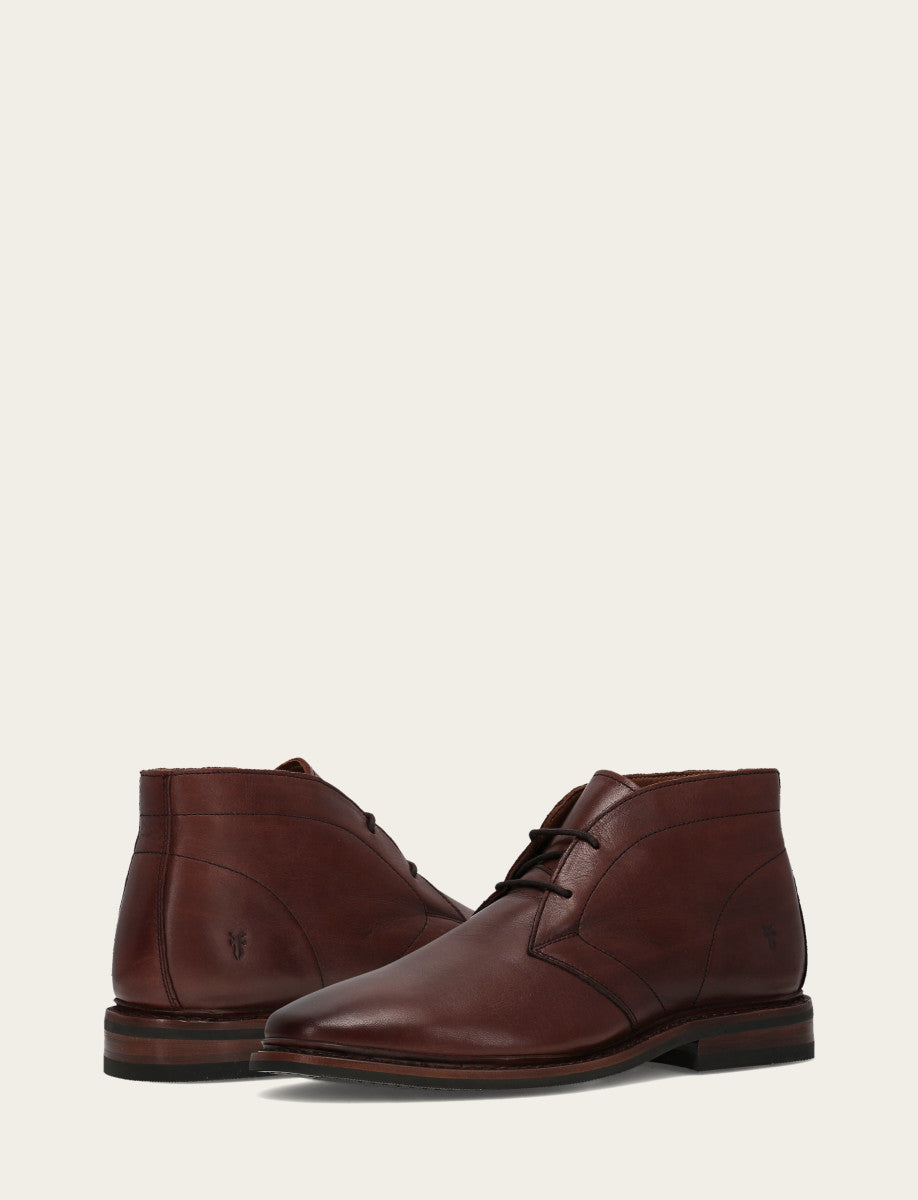 Men’s Brown Oiled Leather Paul Chukka Boots Brown - Frye