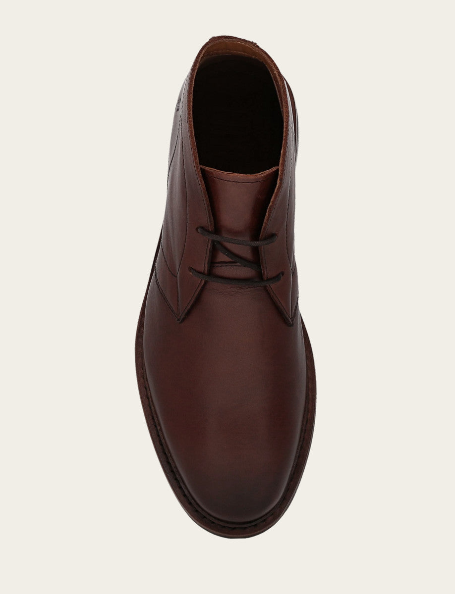 Men’s Brown Oiled Leather Paul Chukka Boots Brown - Frye