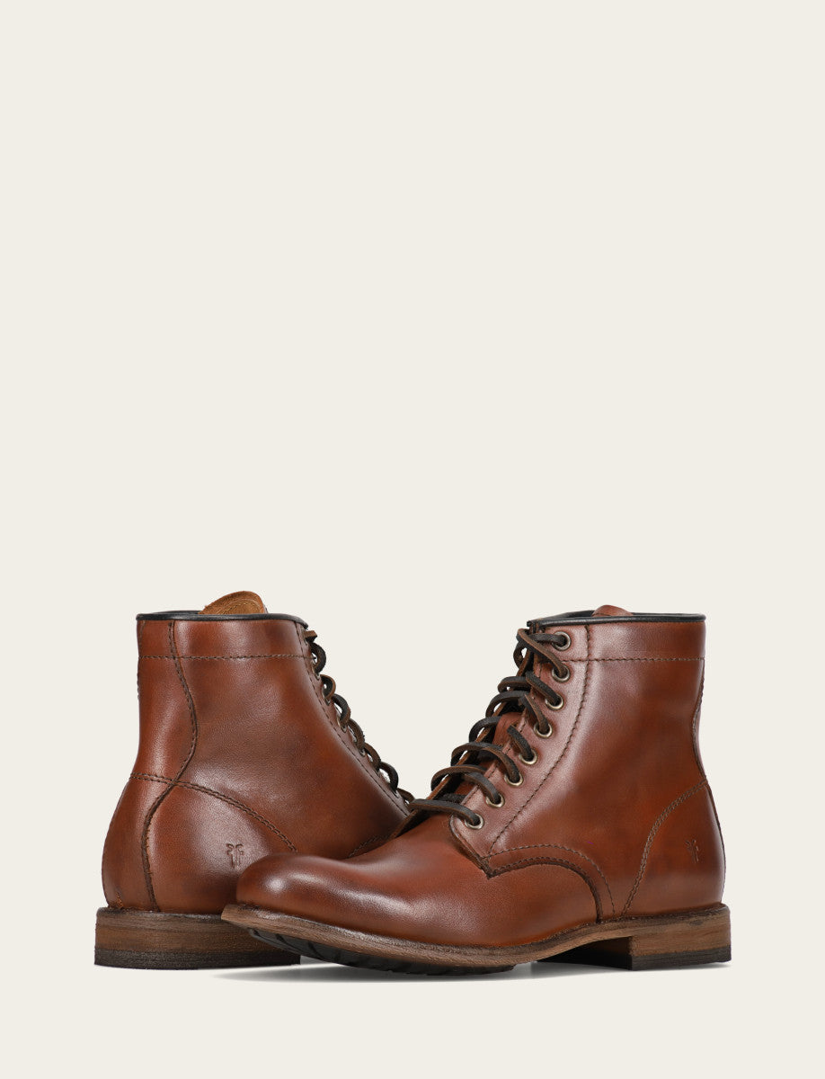 Men's Cognac Tyler Flex Lace Up Boots Cognac - Frye