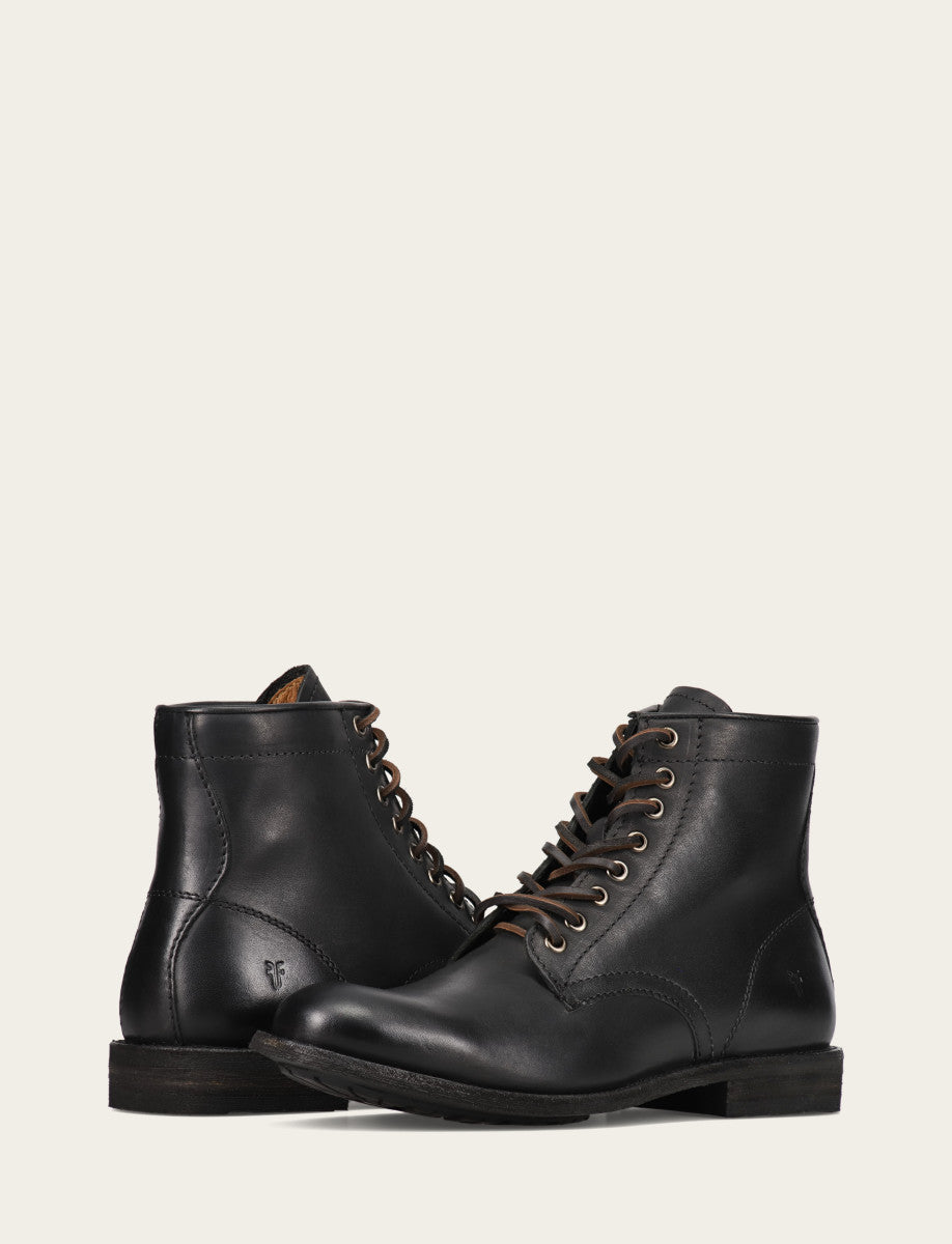 Men's Black Tyler Flex Lace Up Boots Black - Frye