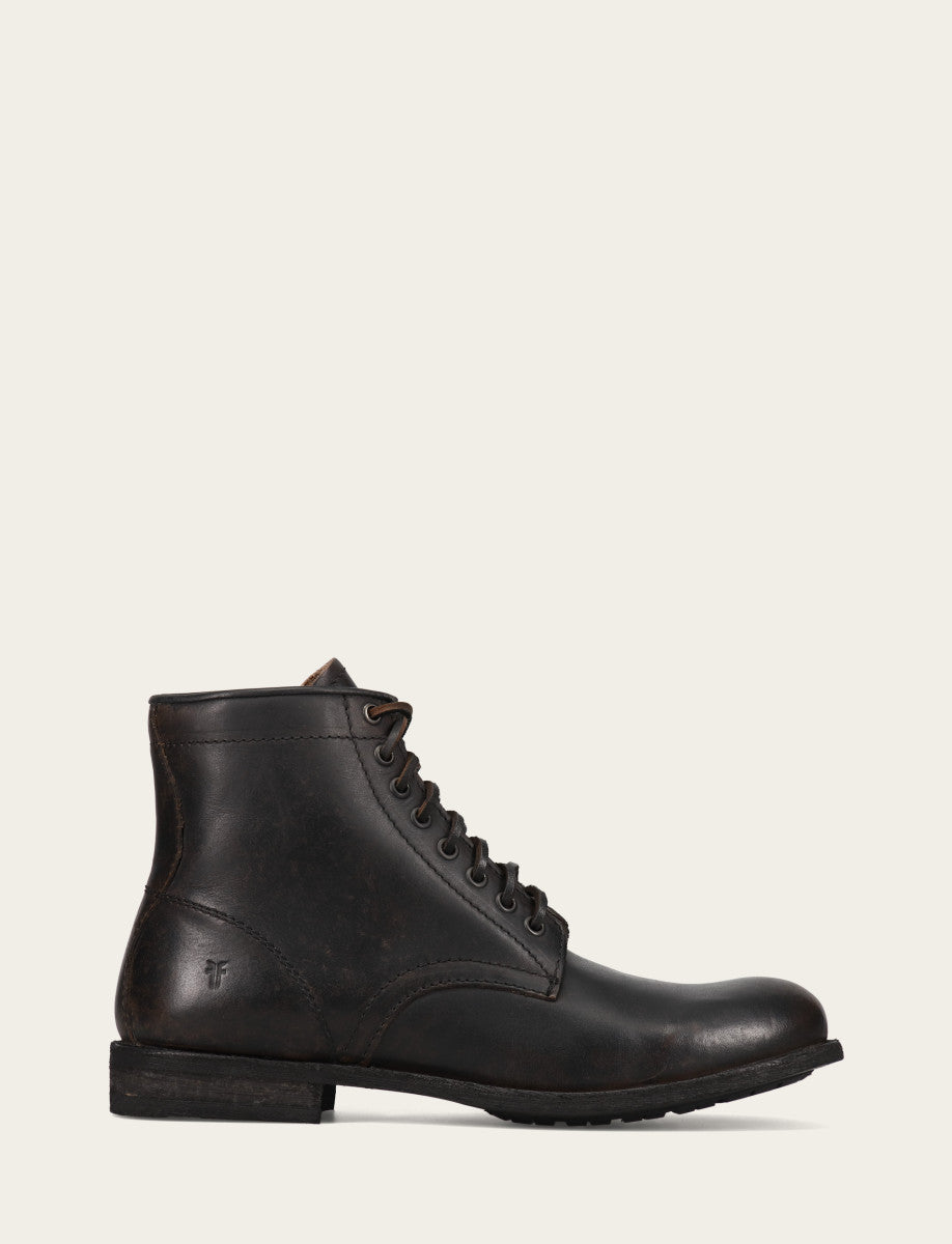Men's Antiqued Black Tyler Flex Lace Up Boots Antiqued Black - Frye