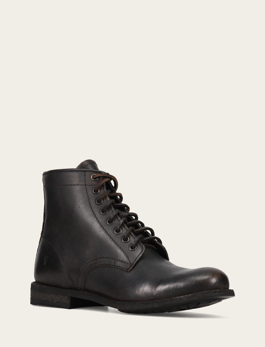 Men's Antiqued Black Tyler Flex Lace Up Boots Antiqued Black - Frye