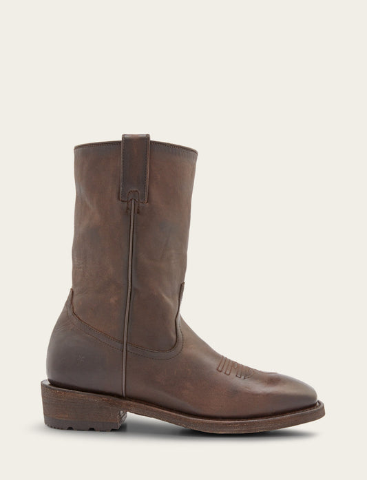 Men's Chocolate Nash Roper Western Boots CHOCOLATE - Frye
