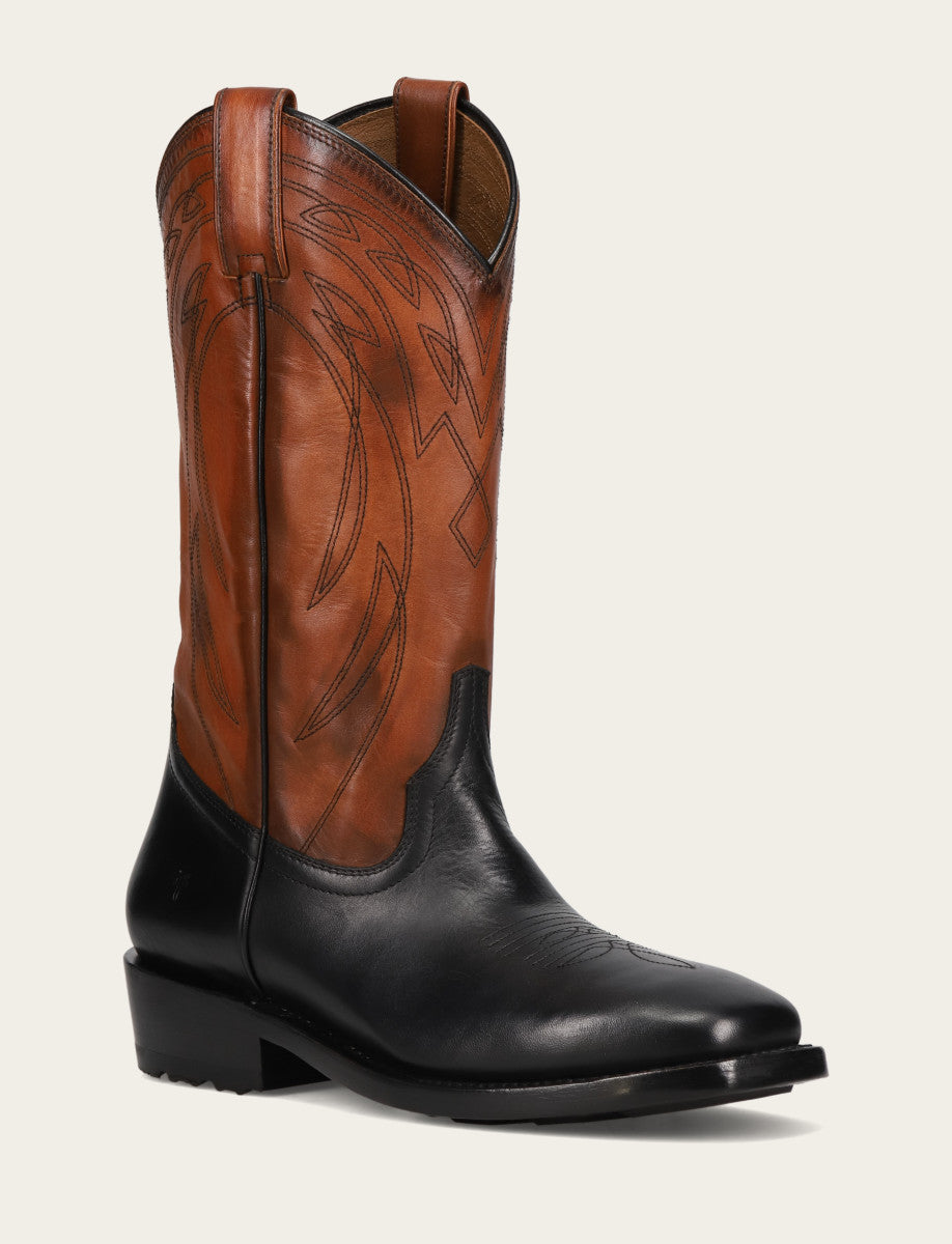 Men's Black Nash Deco Stitch Pull On Boots Black - Frye