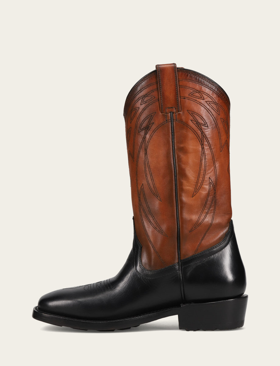 Men's Black Nash Deco Stitch Pull On Boots Black - Frye
