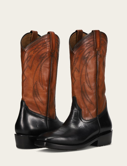 Men's Black Nash Deco Stitch Pull On Boots Black - Frye