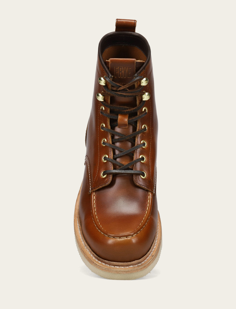 Men's Saddle Hudson Workboot Wedge Lace Ups Saddle - Frye