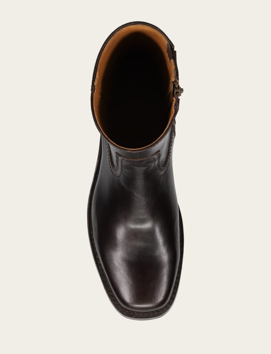 Men's Bourbon Campus Inside Zip Boot Bourbon - Frye
