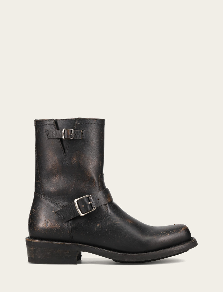 Men's Conway Engineer Smooth Leather Boot Antique Black - Frye