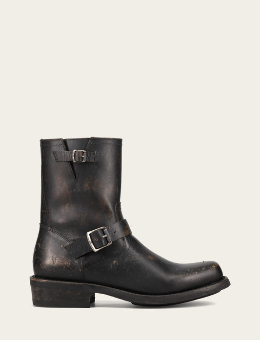 Men's Conway Engineer Smooth Leather Boot Antique Black - Frye