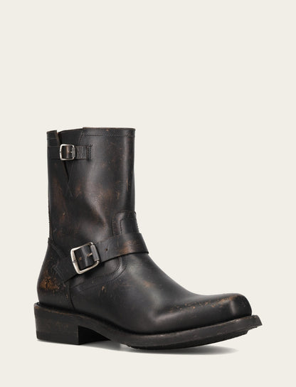 Men's Conway Engineer Smooth Leather Boot Antique Black - Frye