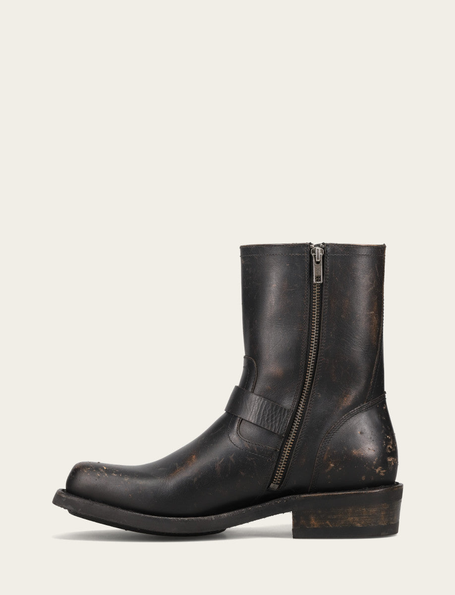 Men's Conway Engineer Smooth Leather Boot Antique Black - Frye