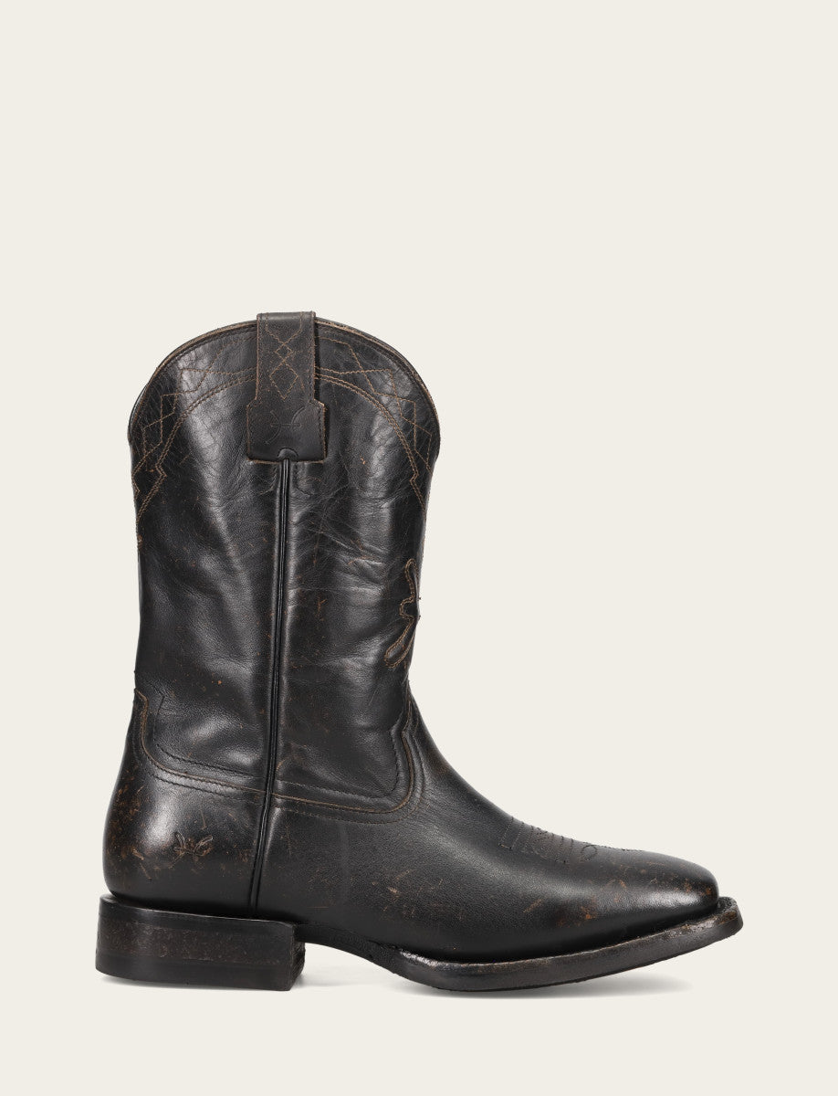 Men's Black Hauser Logo Stitch Boots Black - Frye