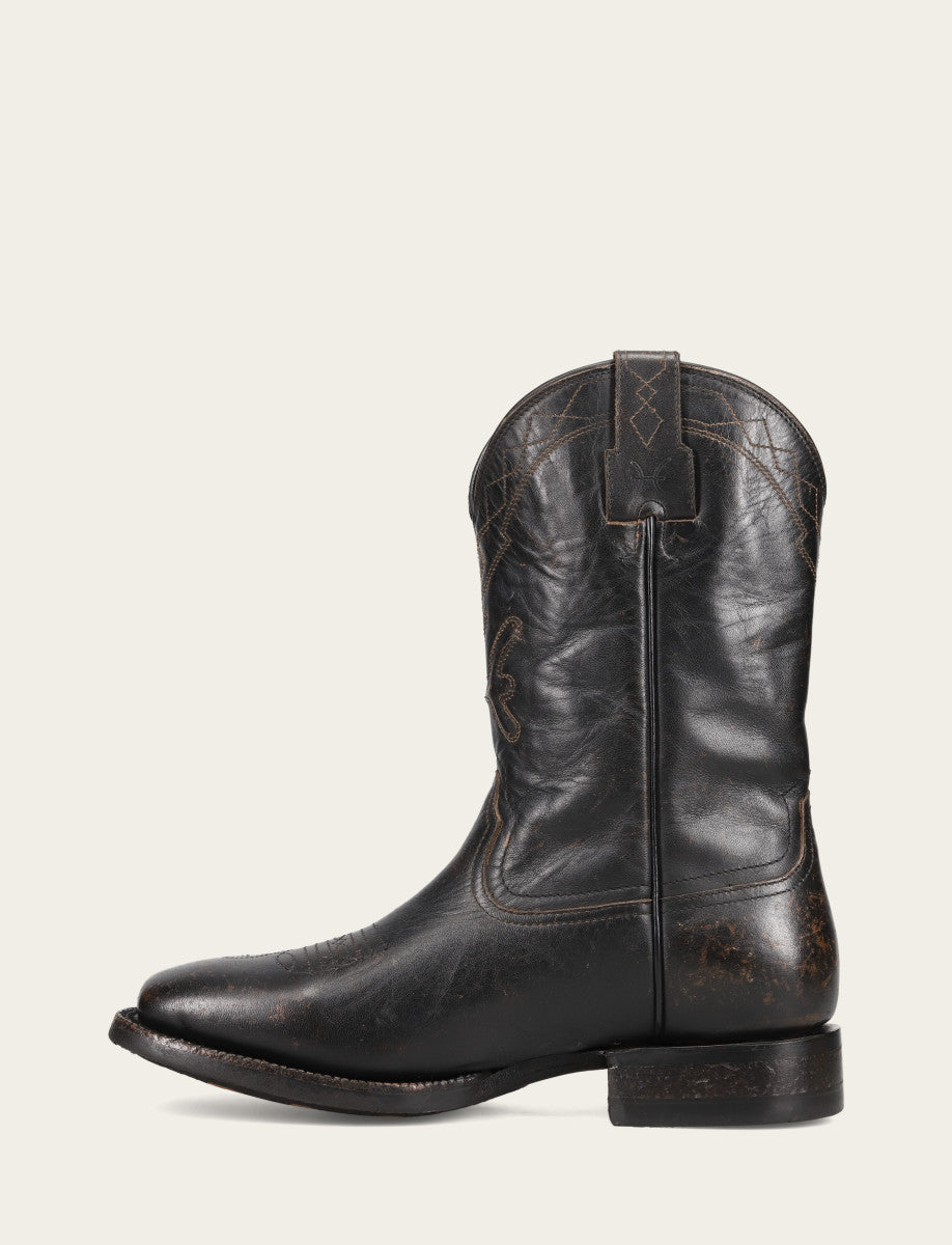 Men's Black Hauser Logo Stitch Boots Black - Frye