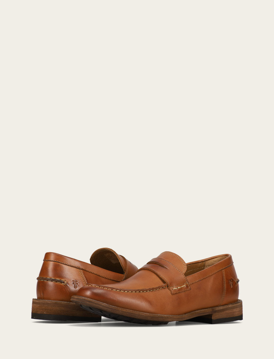Men's Caramel Tyler Flex Penny Loafers Caramel - Frye