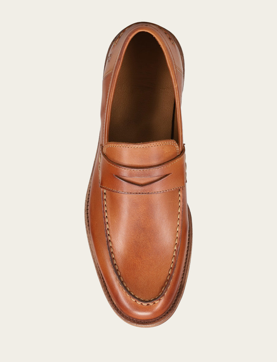 Men's Caramel Tyler Flex Penny Loafers Caramel - Frye