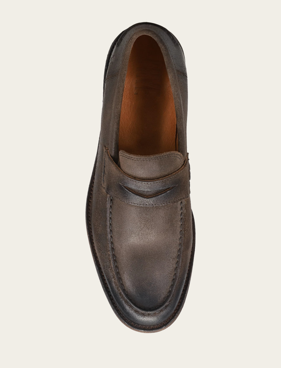 Men's Chocolate Tyler Flex Penny Loafers Chocolate - Frye